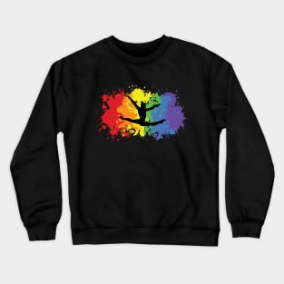 Rainbow gymnast splatter Crewneck Sweatshirt